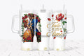 Beauty and the Beast Inspired 40oz Tumbler with Handle & Straw | Tale as Old as Time Insulated Travel Mug