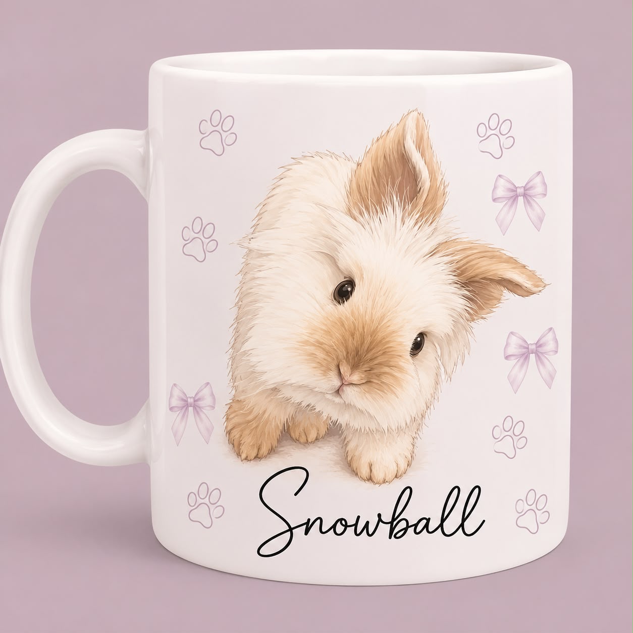 Personalised Pet Portrait Mug – Custom Dog, Cat, Rabbit & Small Animal Coffee Mug | Personalised Name Ceramic Mug | 11oz Gift.