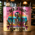 Beach Hair Don’t Care 20oz Skinny Tumbler | Gothic Summer Travel Cup | Insulated Stainless Steel Tumbler UK