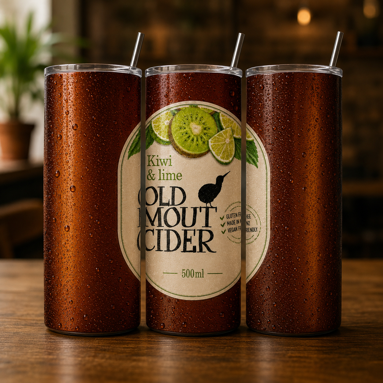 Kiwi & Lime Cider Inspired 20oz Skinny Tumbler | Insulated Stainless Steel Travel Cup