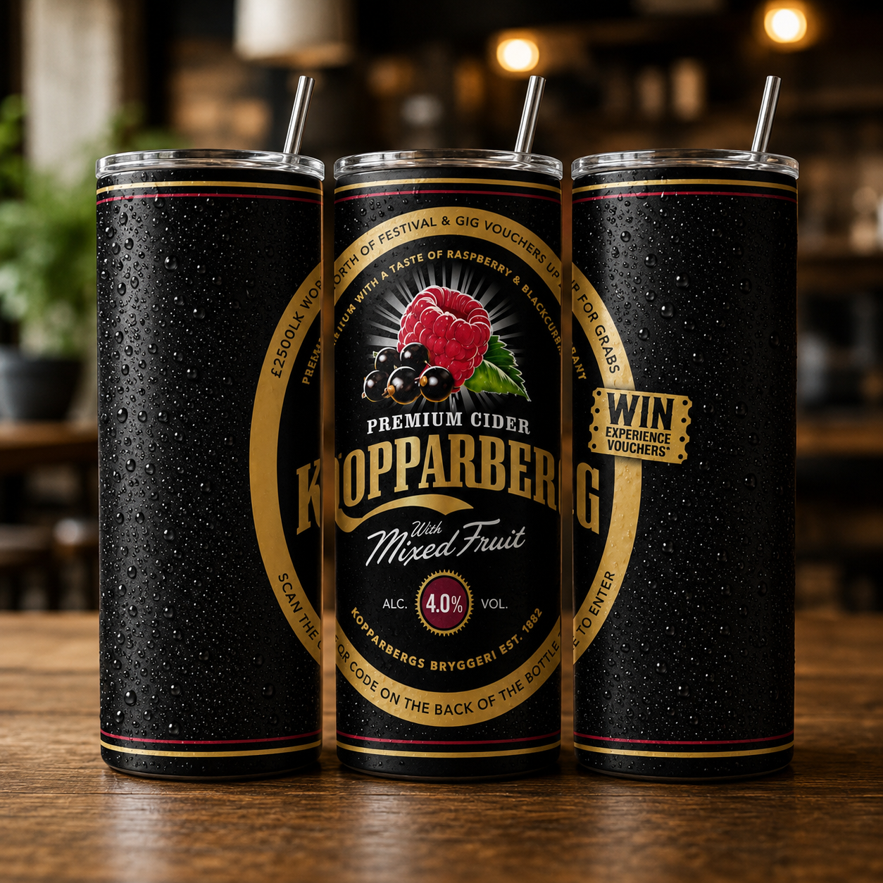 Personalised Kopparberg Mixed Fruit 20oz Skinny Tumbler | Insulated Travel Cup