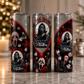 Ghost Face Inspired 20oz Skinny Tumbler | Horror Movie Insulated Travel Cup
