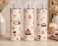 Autumn Pumpkin 20oz Skinny Tumbler | Cosy Coffee Travel Cup | Insulated Stainless Steel