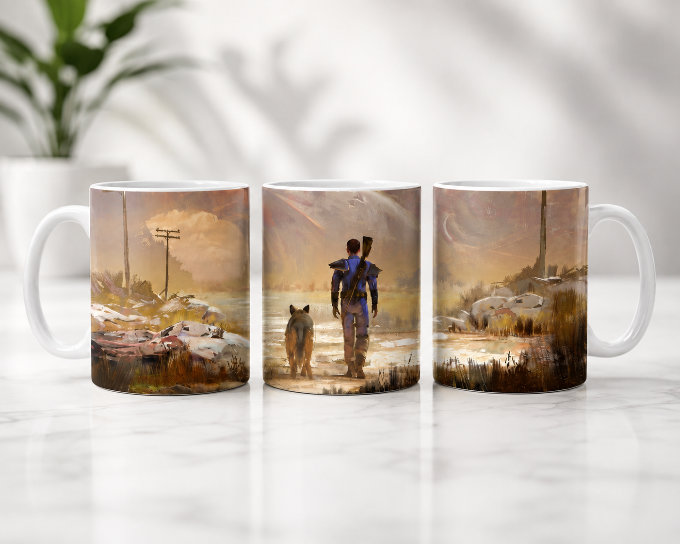 Post-Apocalyptic Vault Inspired 11oz Ceramic Mug – Retro Gamer Coffee Cup Gift