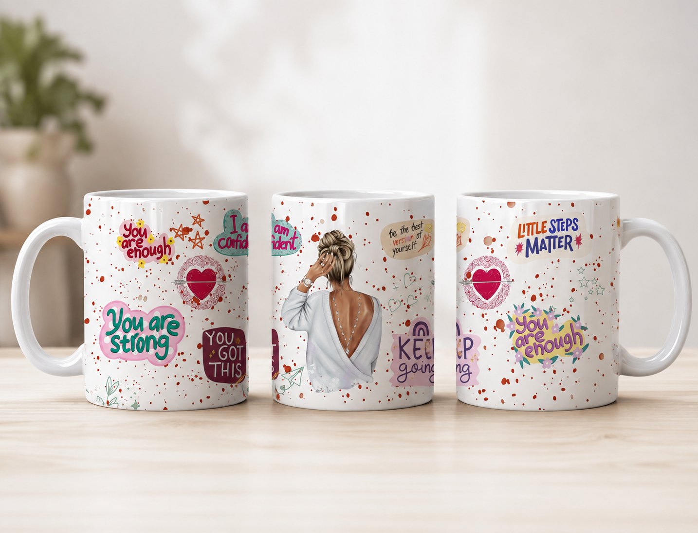 Positive Affirmation 11oz Ceramic Mug – Inspirational Mental Health Coffee Cup Gift