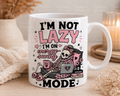 I’m Not Lazy, I’m on Energy Saving Mode Mug – Funny Skeleton Coffee Mug | Gothic Ceramic Mug | 11oz Gift