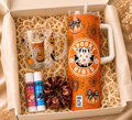 Halloween Gift Box Set | 40oz Spooky Vibes Tumbler, Glass Coffee Mug, Lip Balms & Satin Scrunchie | Bubbles and Beakers UK