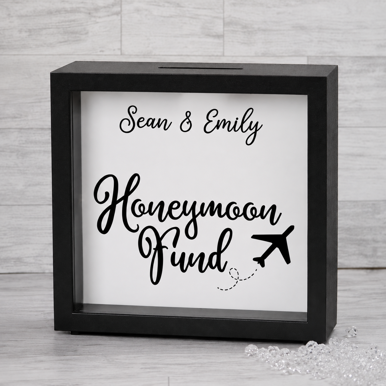 Personalised Shadow Money Box 6.5” – Custom Savings Fund Box