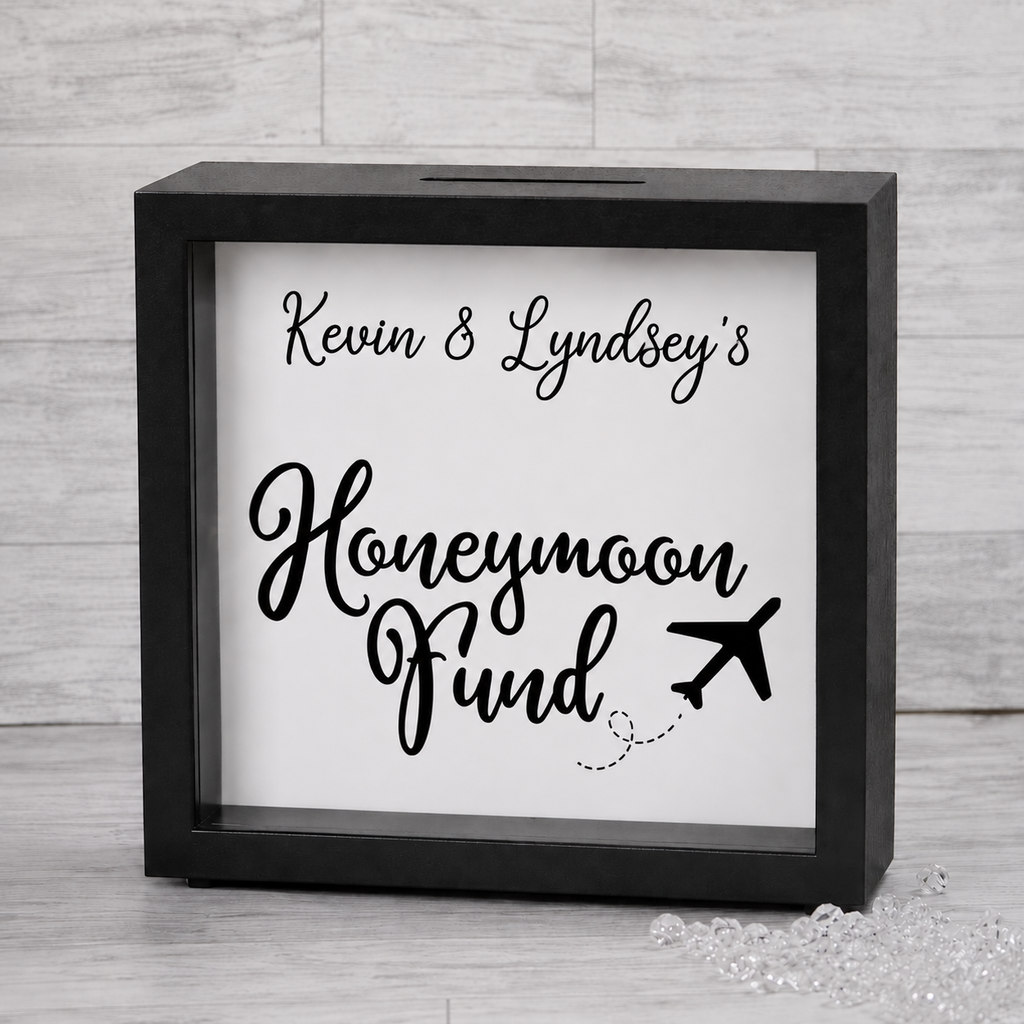 Personalised Shadow Money Box 6.5” – Custom Savings Fund Box