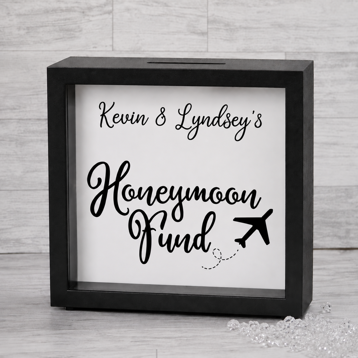 Personalised Shadow Money Box 6.5” – Custom Savings Fund Box