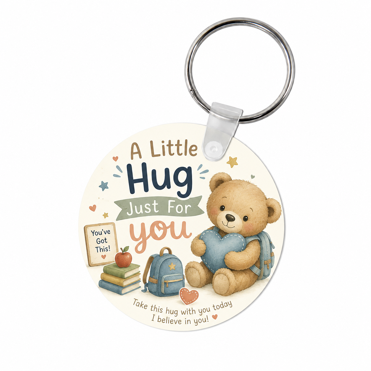 A Little Hug Keyring – First Day of School Comfort Gift for Kids