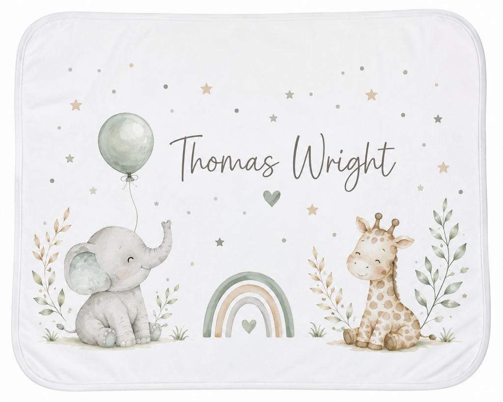 Personalised Baby Blankets | Custom Name Baby Gifts | Bubbles & Beakers