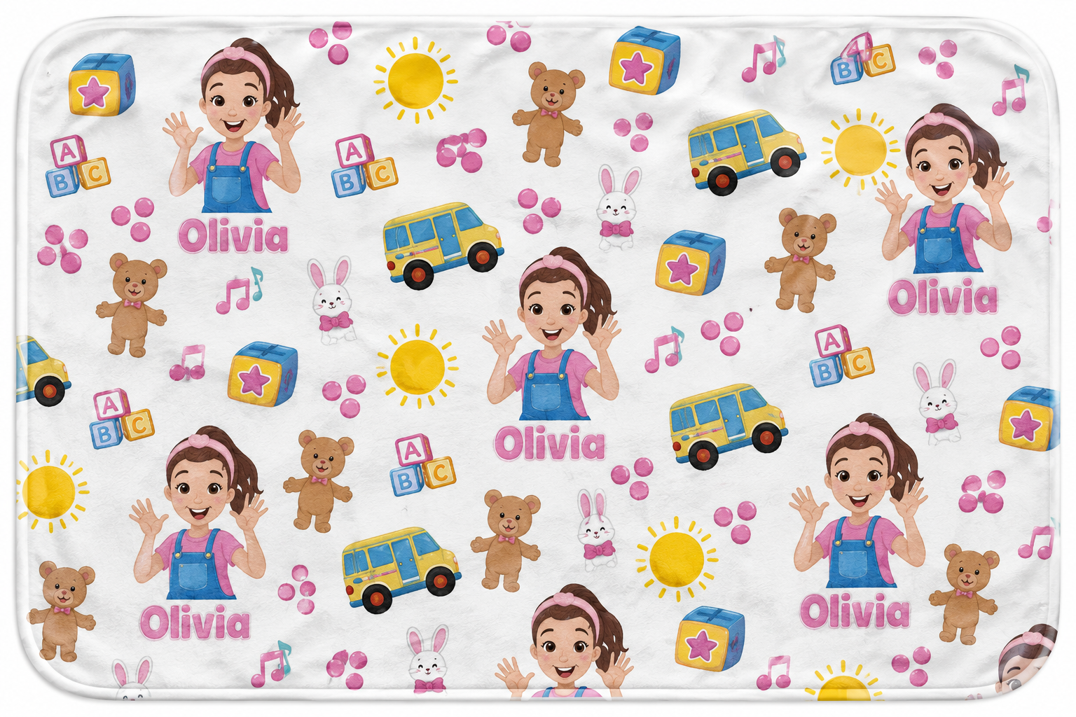 Personalised Baby Blankets | Custom Name Baby Gifts | Bubbles & Beakers